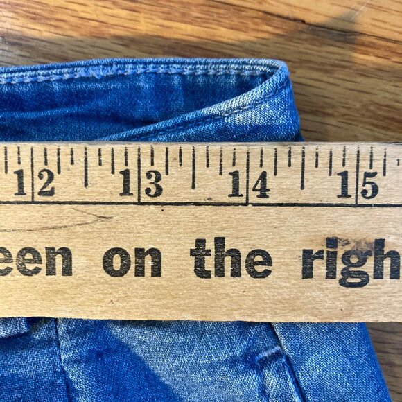 Gap + DOEN Jeans Wide Legs Pleated High Waist Ankle Length Medium Blue, size 6 - Picture 12 of 16